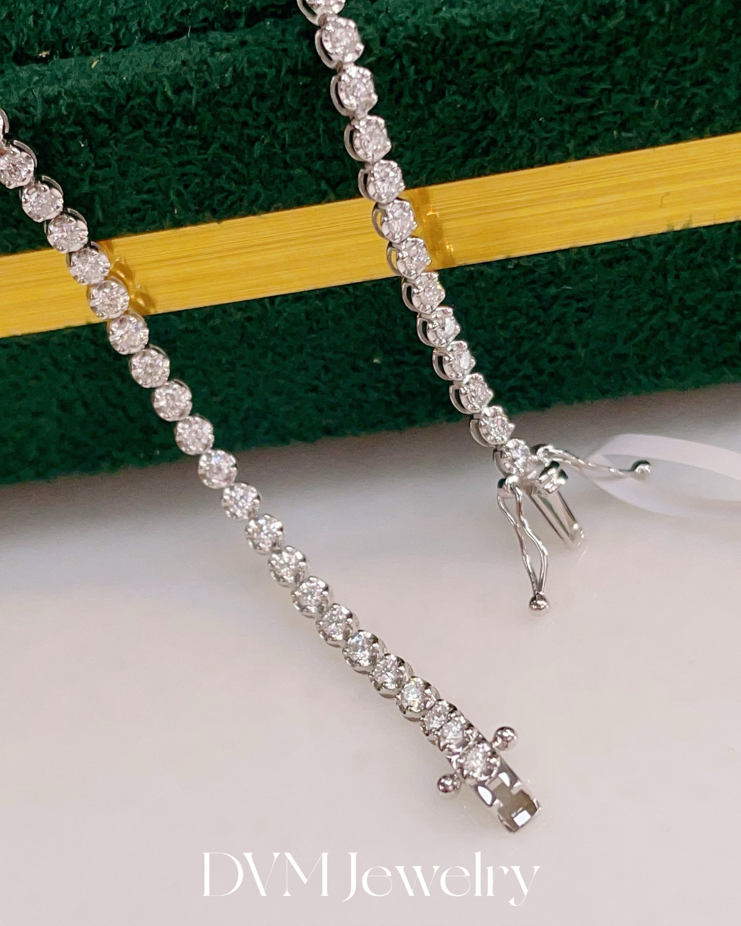 18K WHITE GOLD SAPPHIRE DIAMOND BRACELET | Pre-order