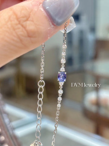 18K WHITE GOLD SAPPHIRE  BRACELET | Gbs0020
