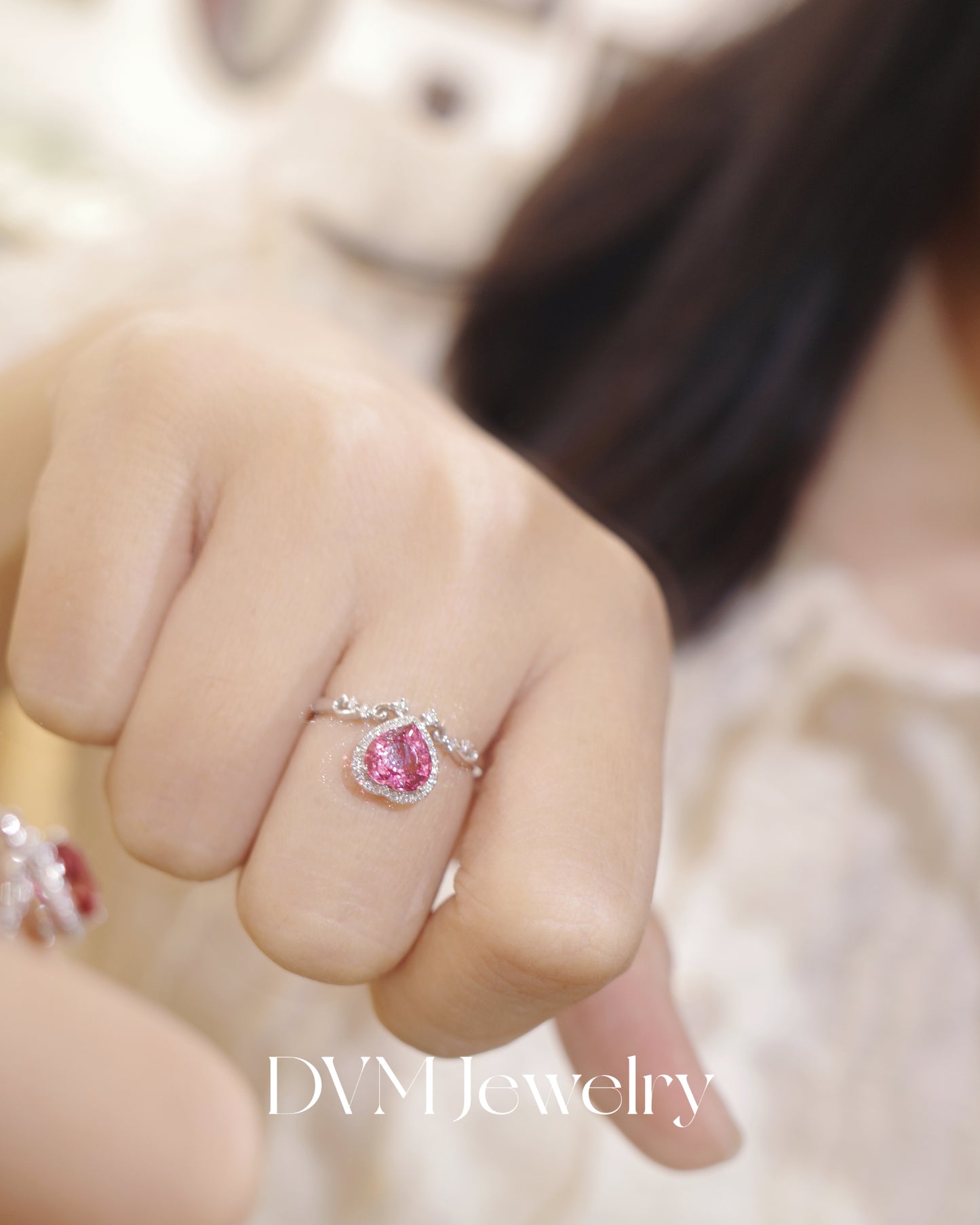 18K WHITE GOLD TOURMALINE RING | Grto0020