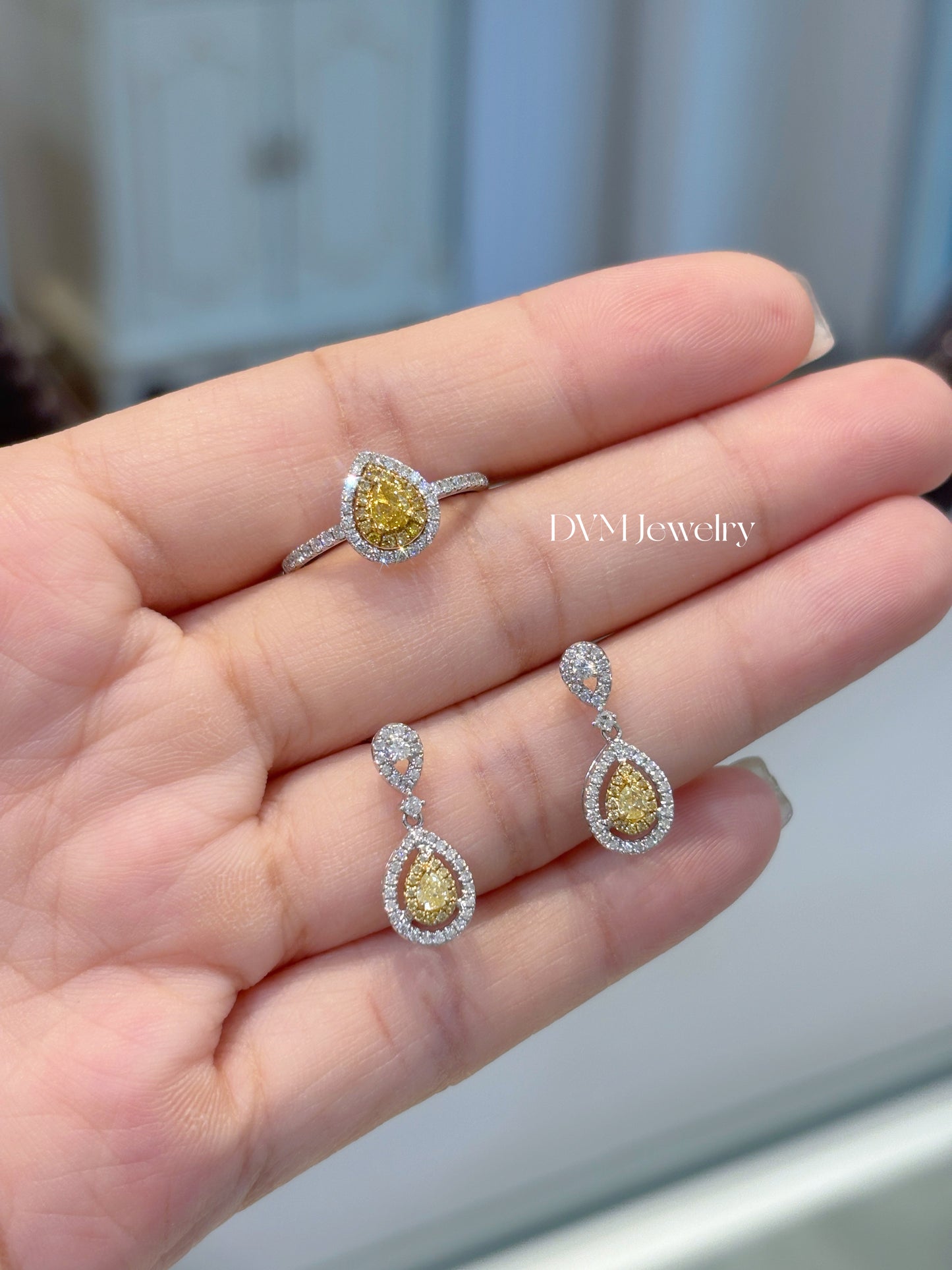 18K GOLD YELLOW DIAMOND RING | Dry0013