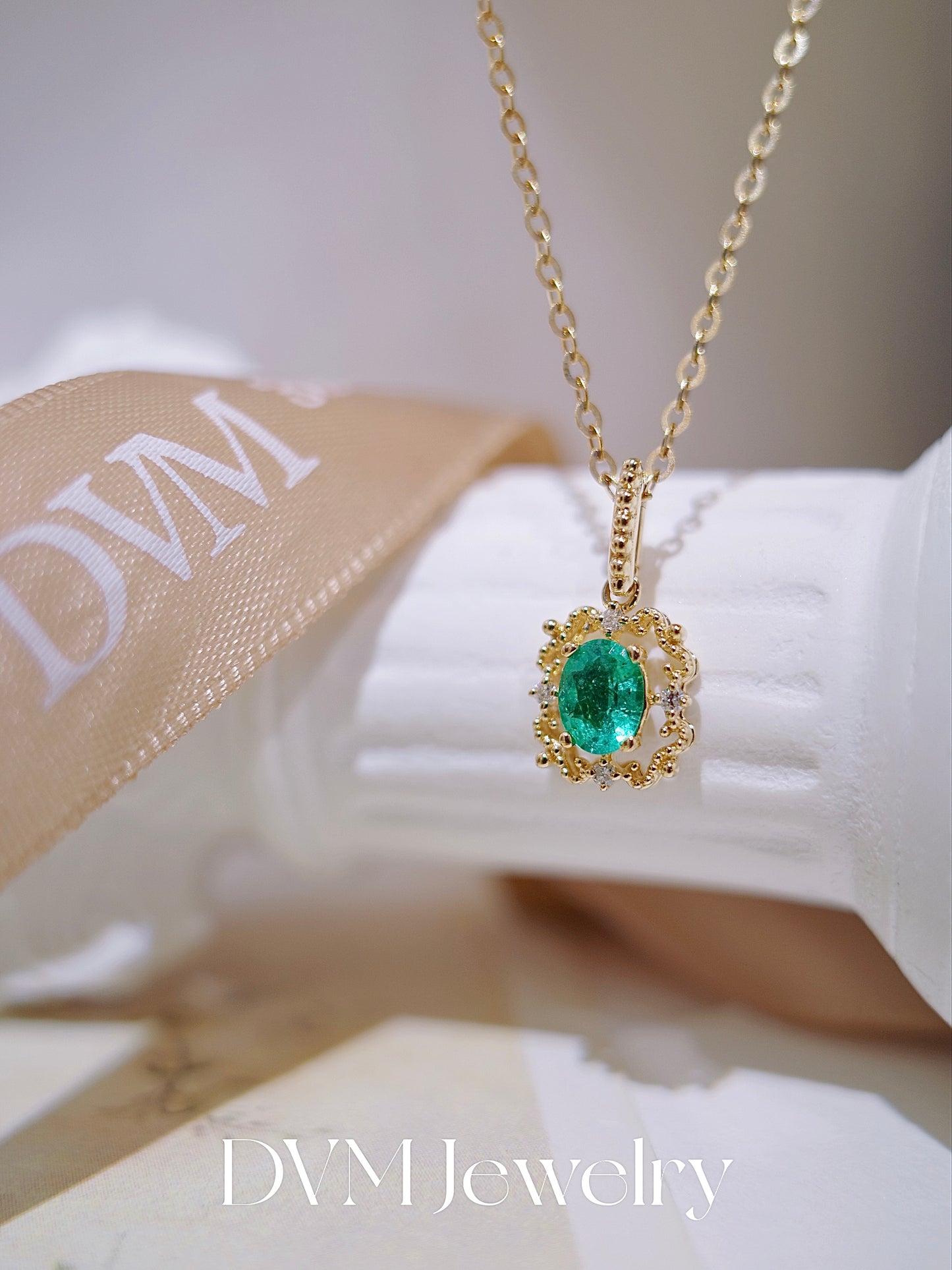 18K GOLD EMERALD PENDANT| Gpe0005
