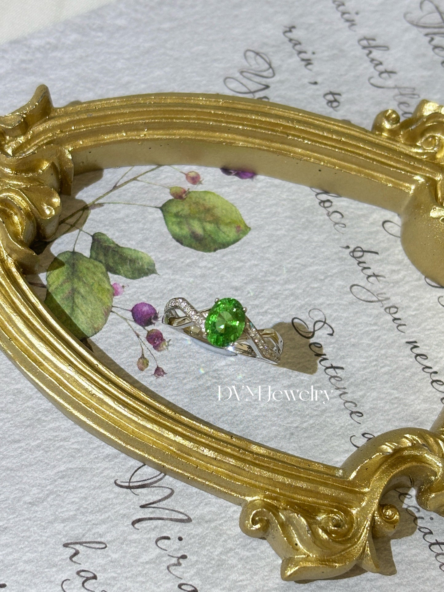 需訂製18K WHITE GOLD TSAVORITE RING |Grt0001
