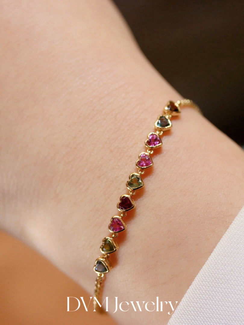 18K GOLD TOURMAILNE  BRACELET |Per-other