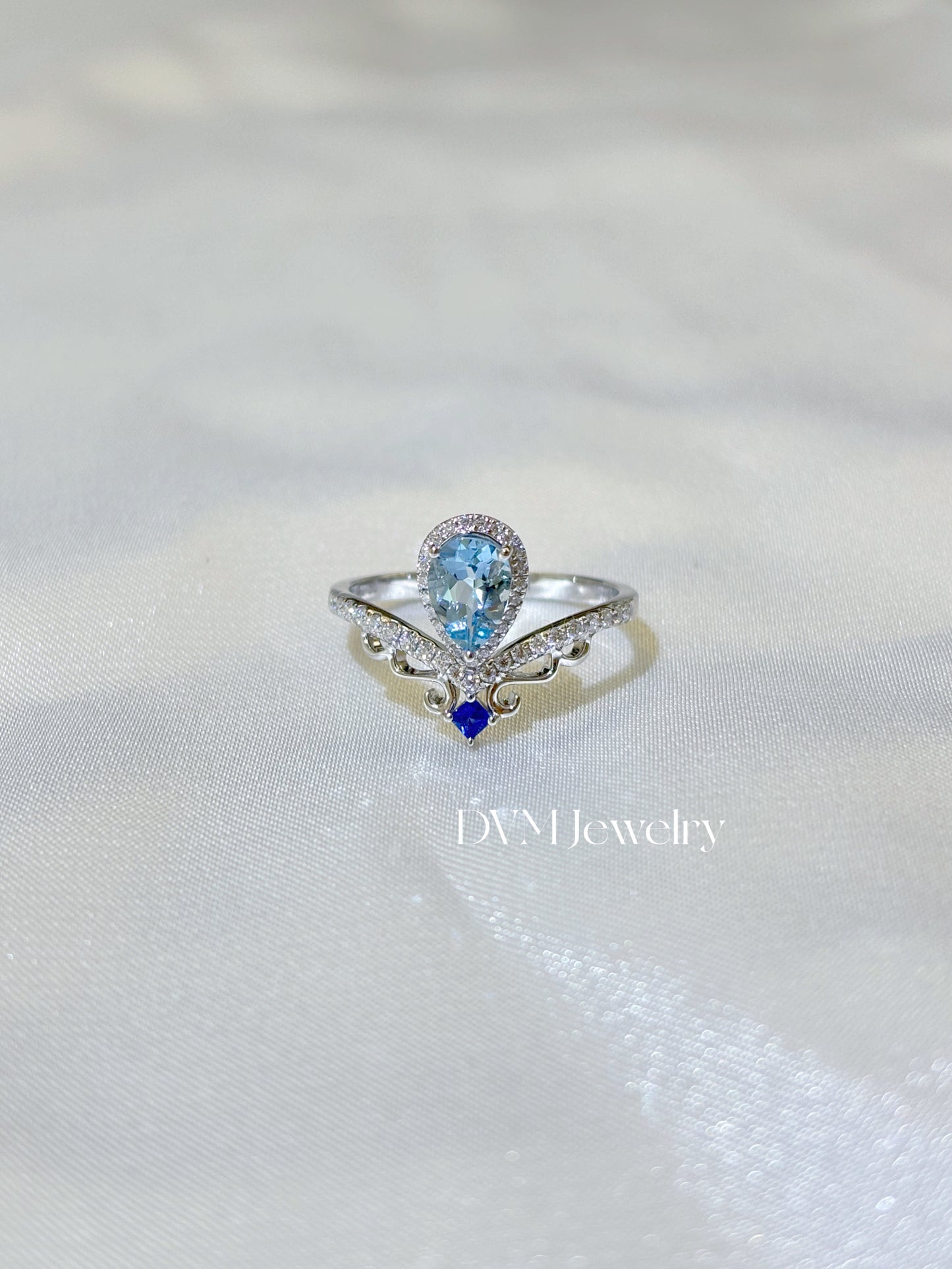 需訂製18K WHITE GOLD AQUAMARINE RING |Gra0015
