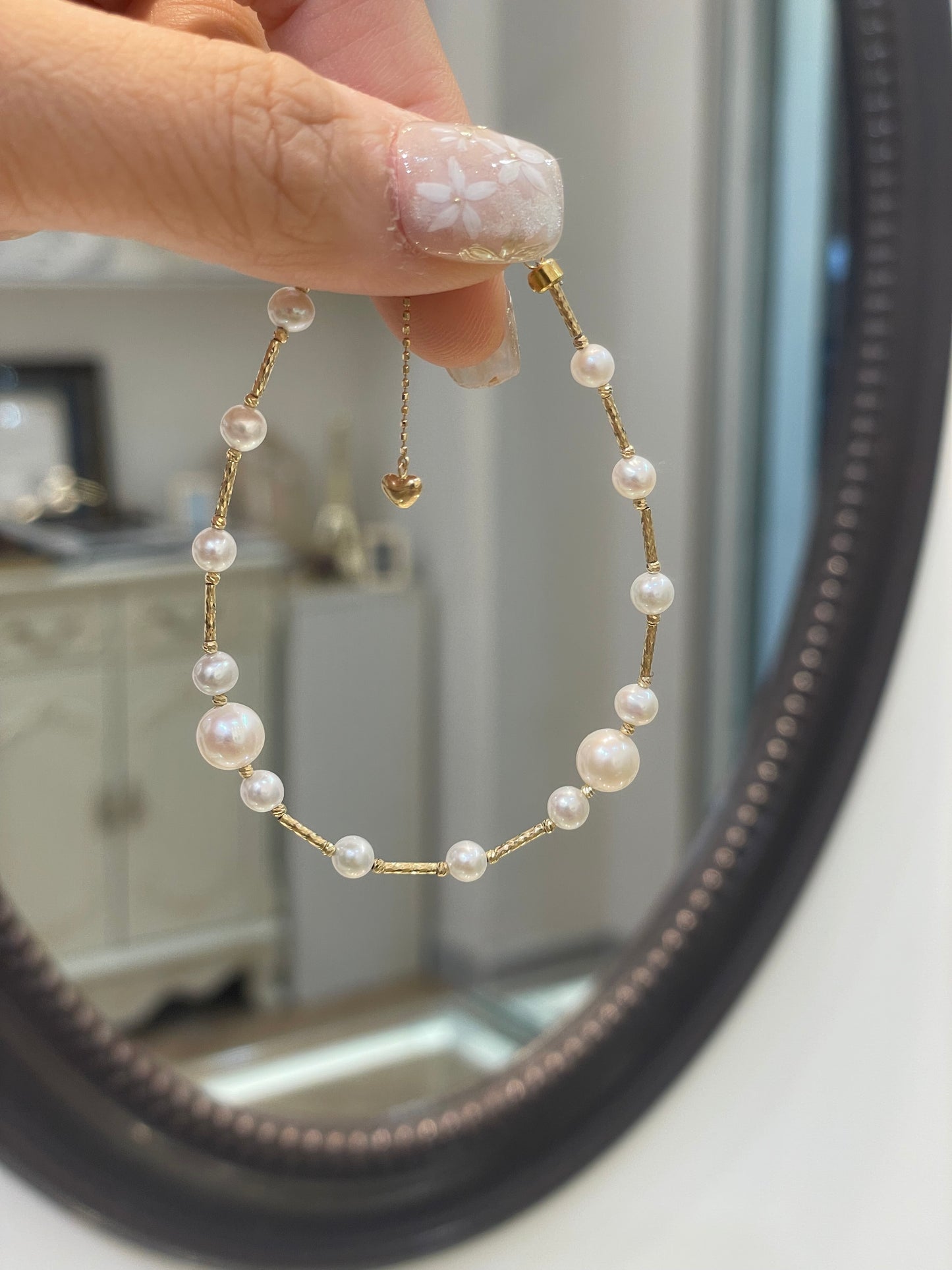 18K GOLD PEARL  BRACELET |Pb0012