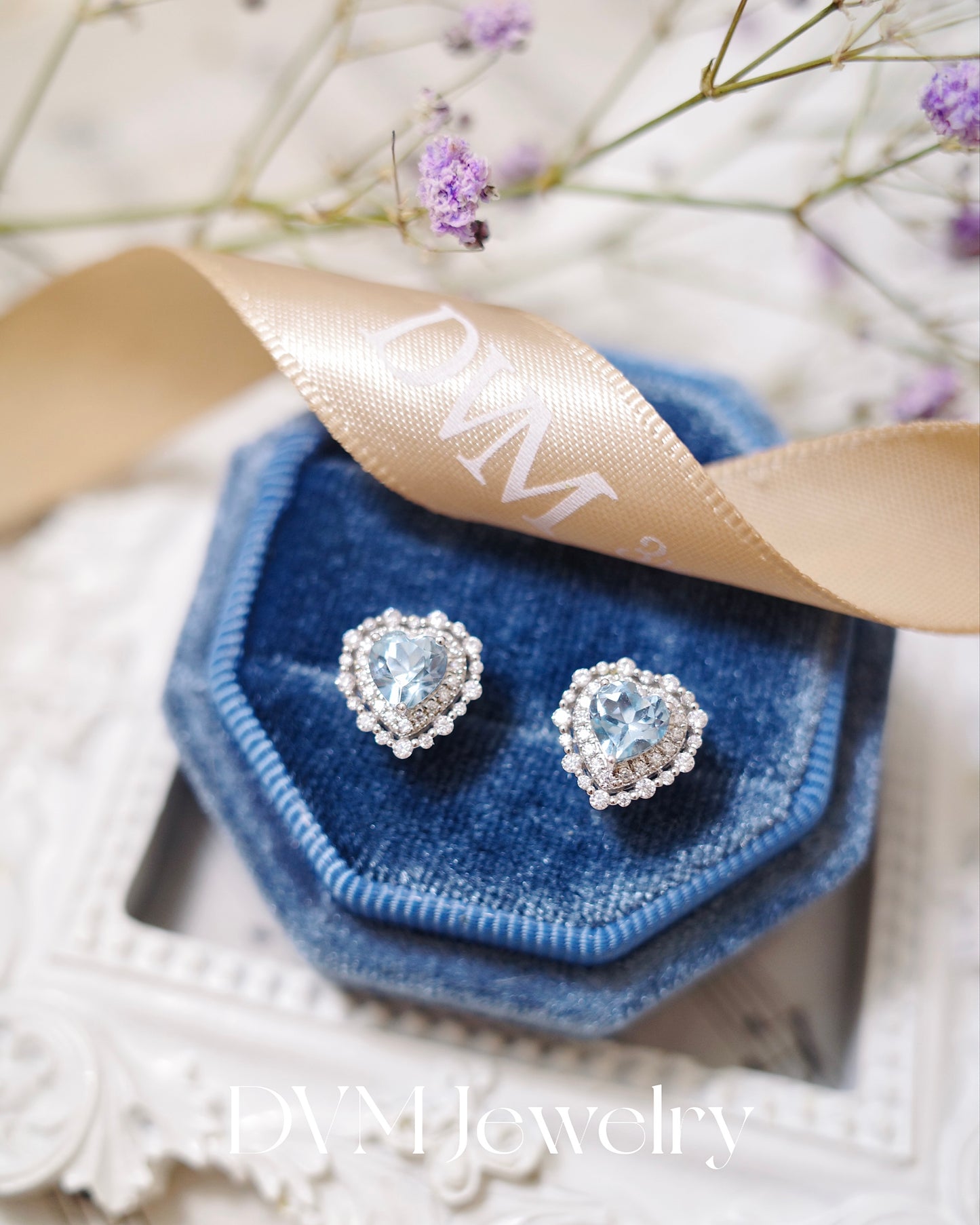 18K WHITE GOLD AQUAMARINE￼ EARRINGS |Gea0013