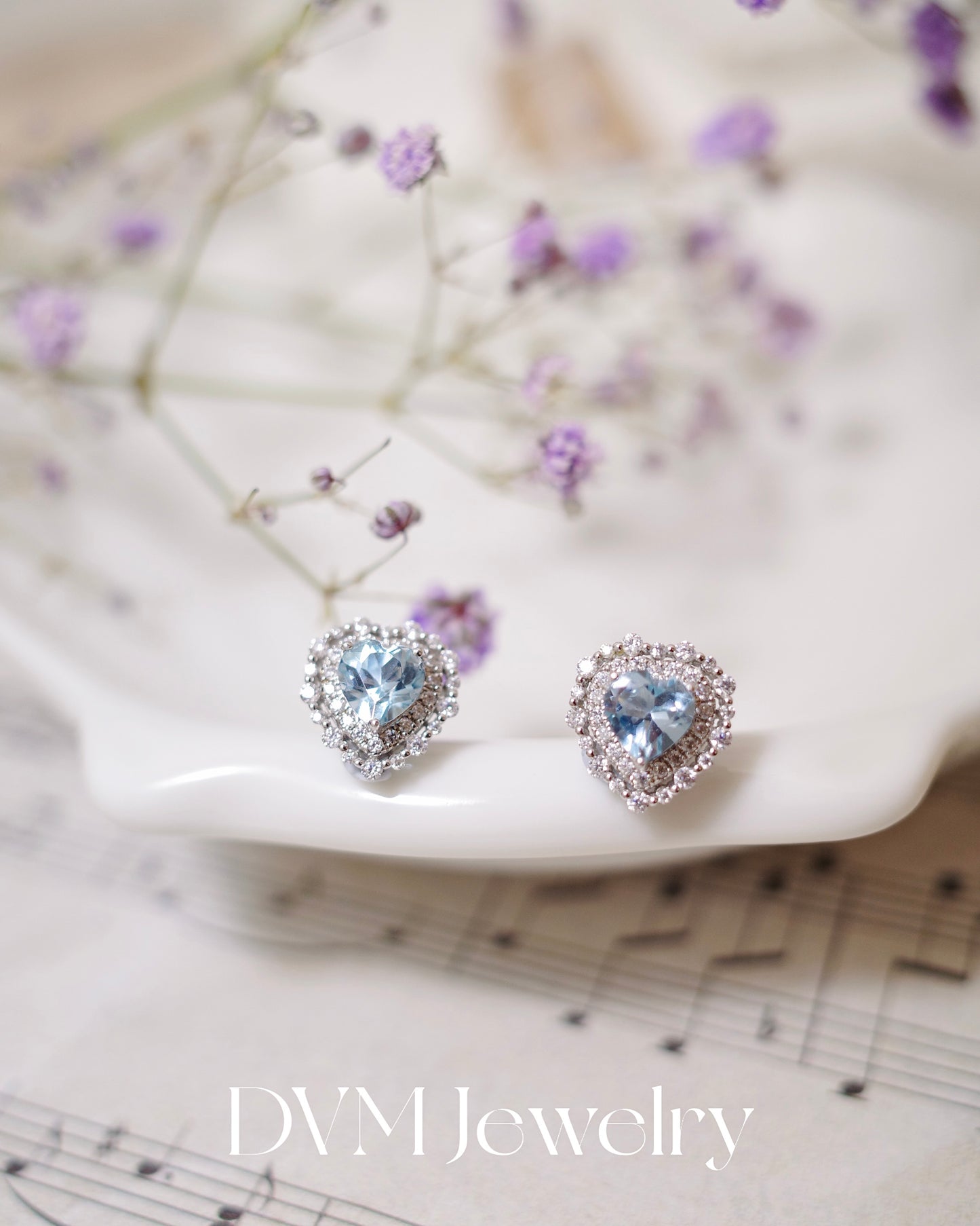 18K WHITE GOLD AQUAMARINE￼ EARRINGS |Gea0013