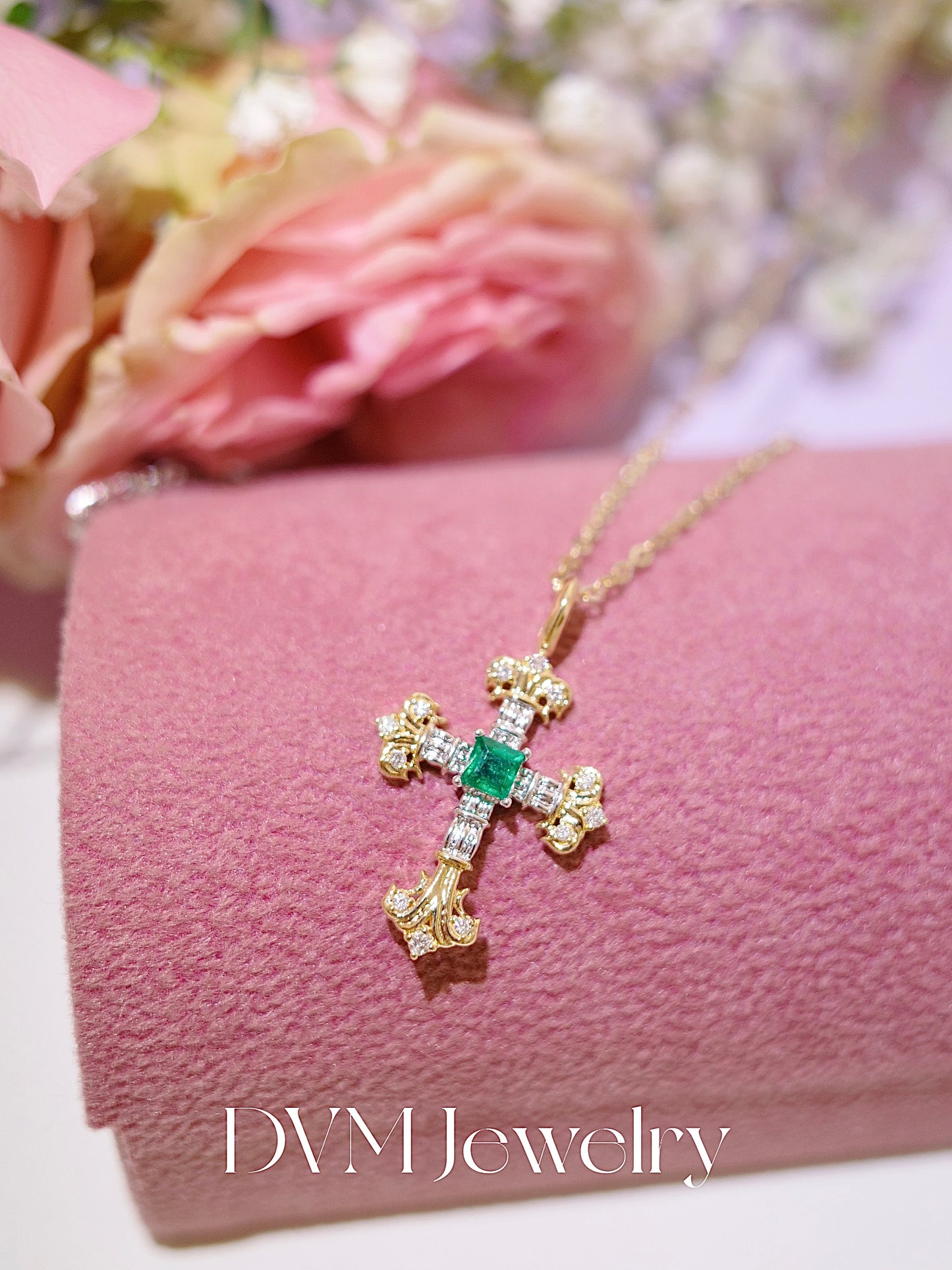 18K GOLD EMERALD PENDANT| Gpe0006