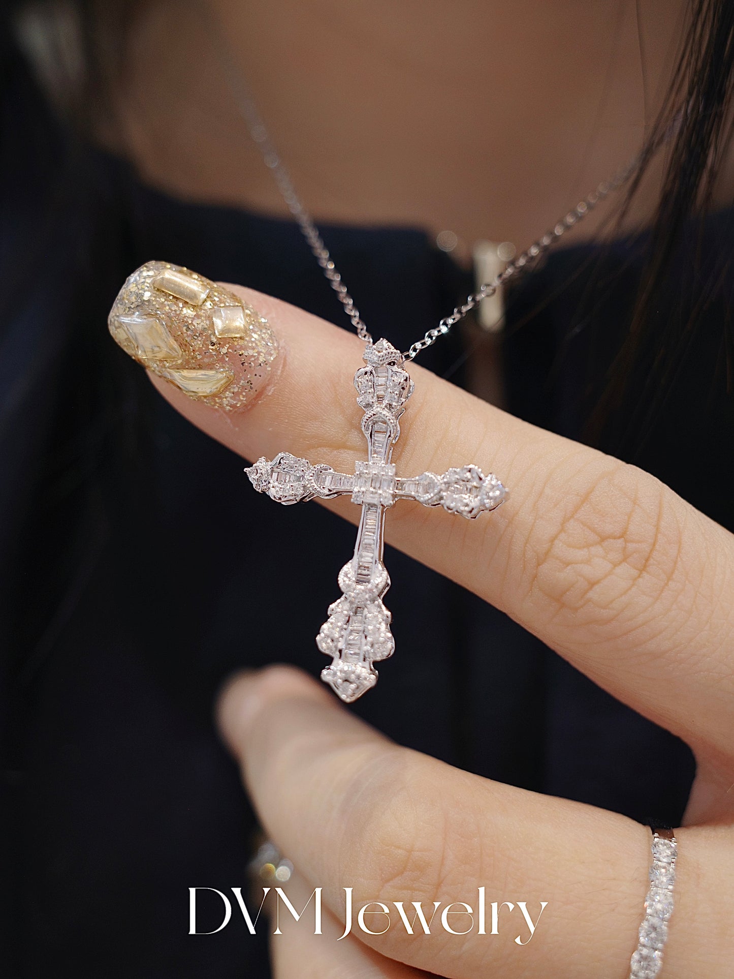 18K WHITE GOLD DIAMOND PENDANT |Dpw0015