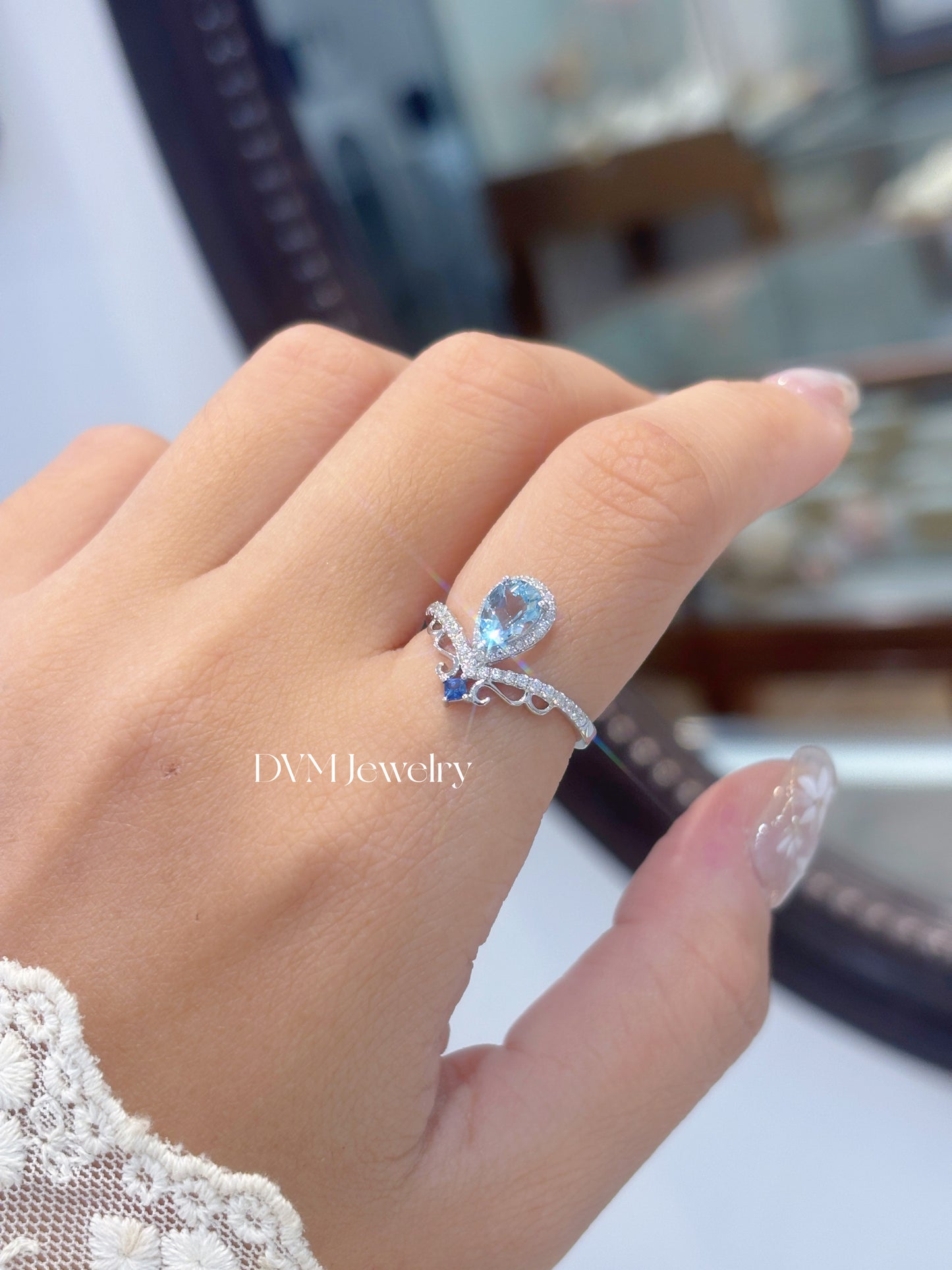 需訂製18K WHITE GOLD AQUAMARINE RING |Gra0015