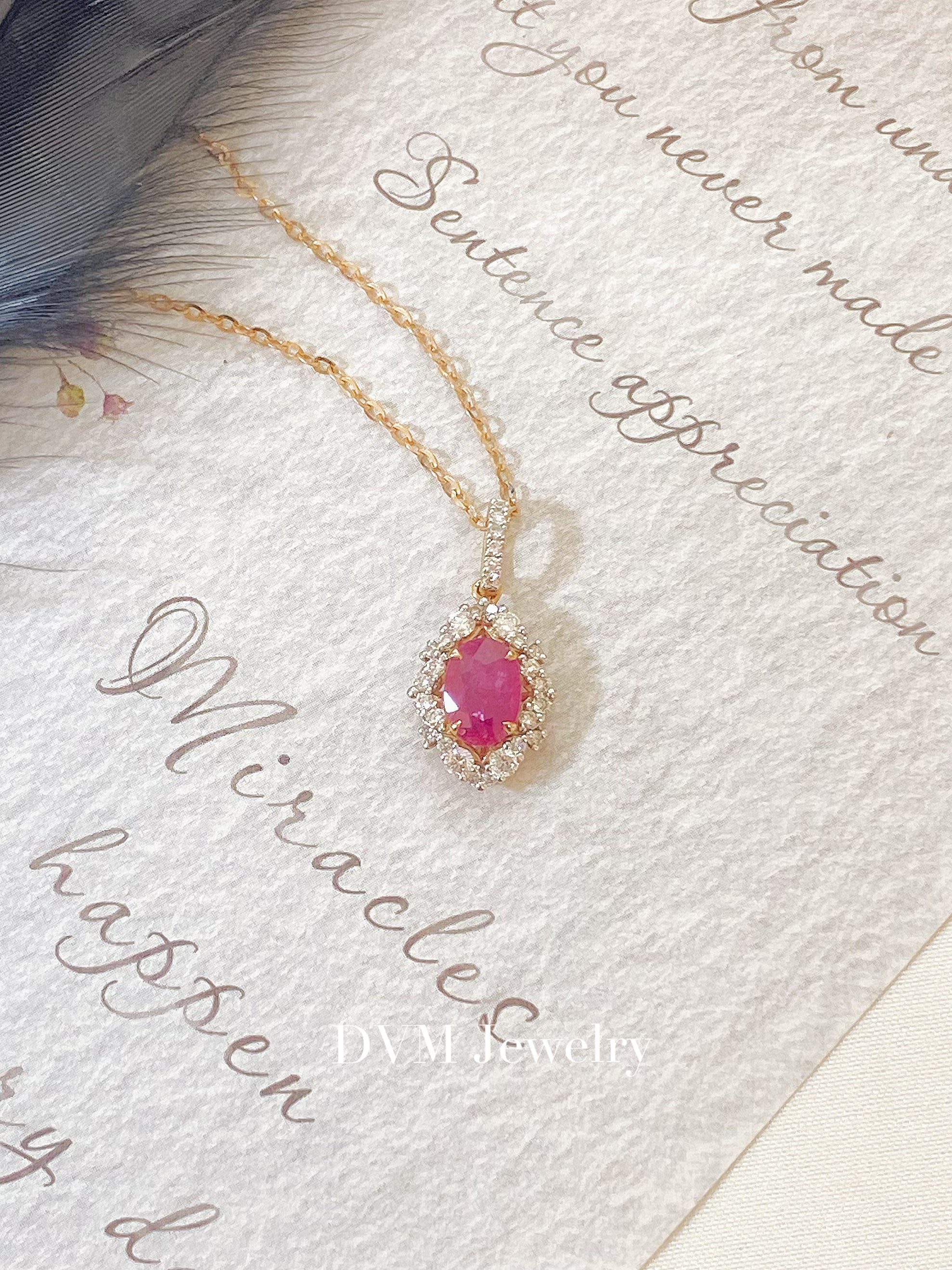 18K GOLD RUBY PENDANT | Gpru0015