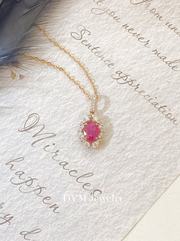 18K GOLD RUBY PENDANT | Gpru0015