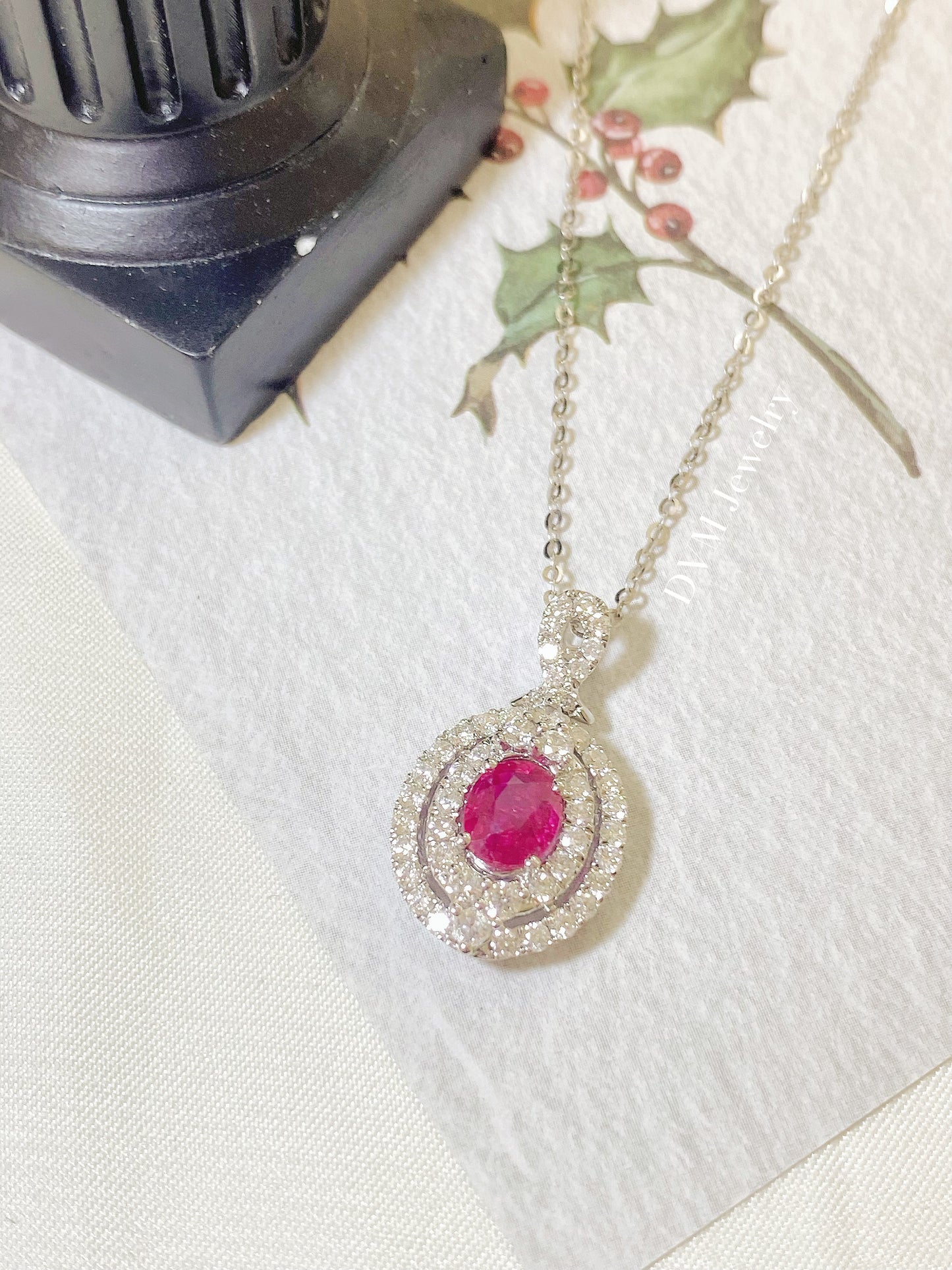 需訂製-18K GOLD RUBY PENDANT | Gpru0014