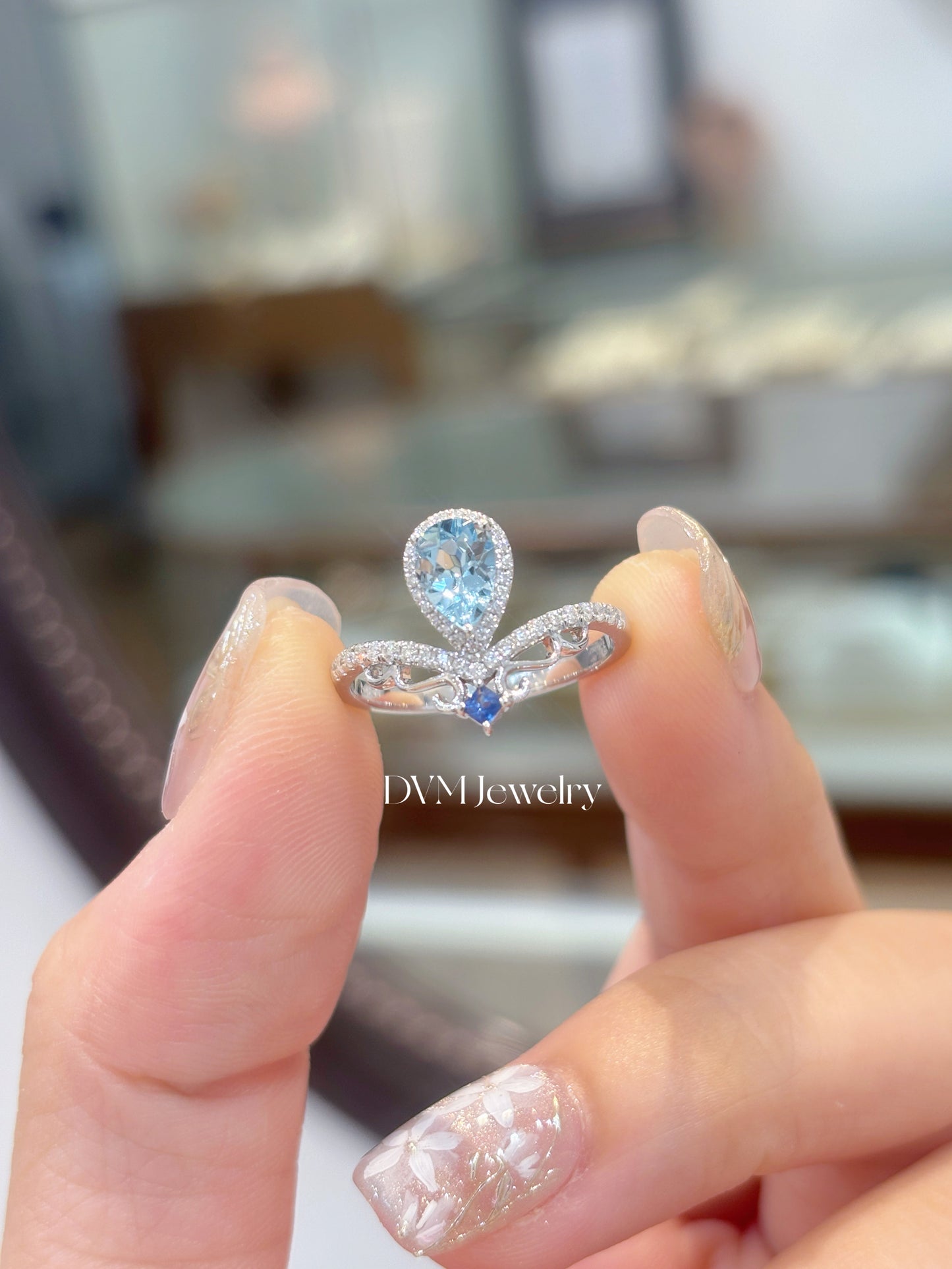 需訂製18K WHITE GOLD AQUAMARINE RING |Gra0015