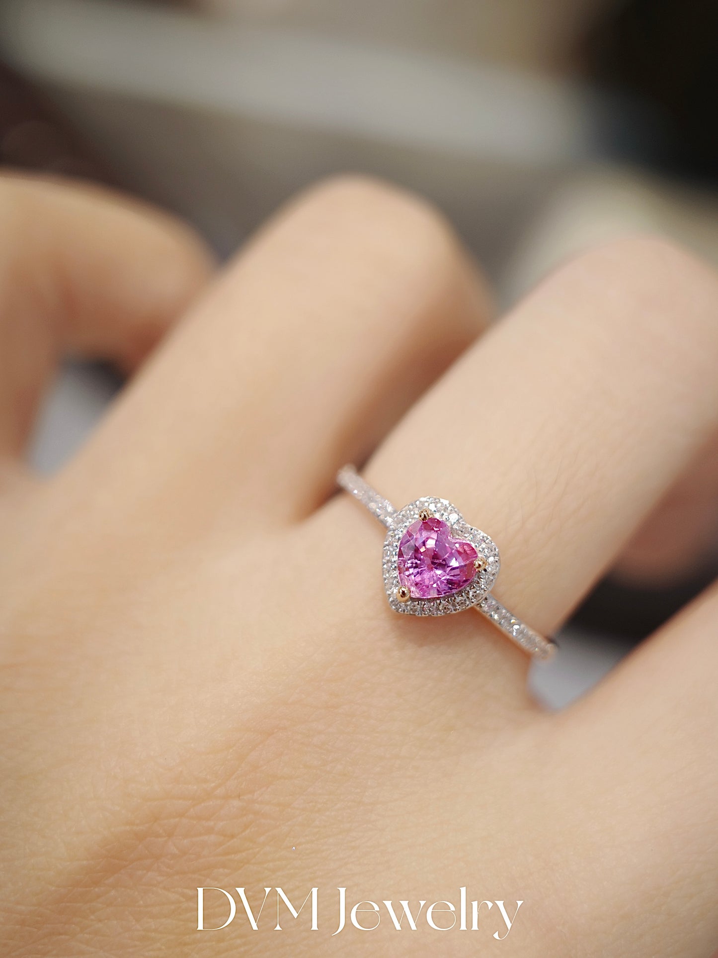 14K ROSE GOLD PINK SAPPHIRE RING | Grs0079