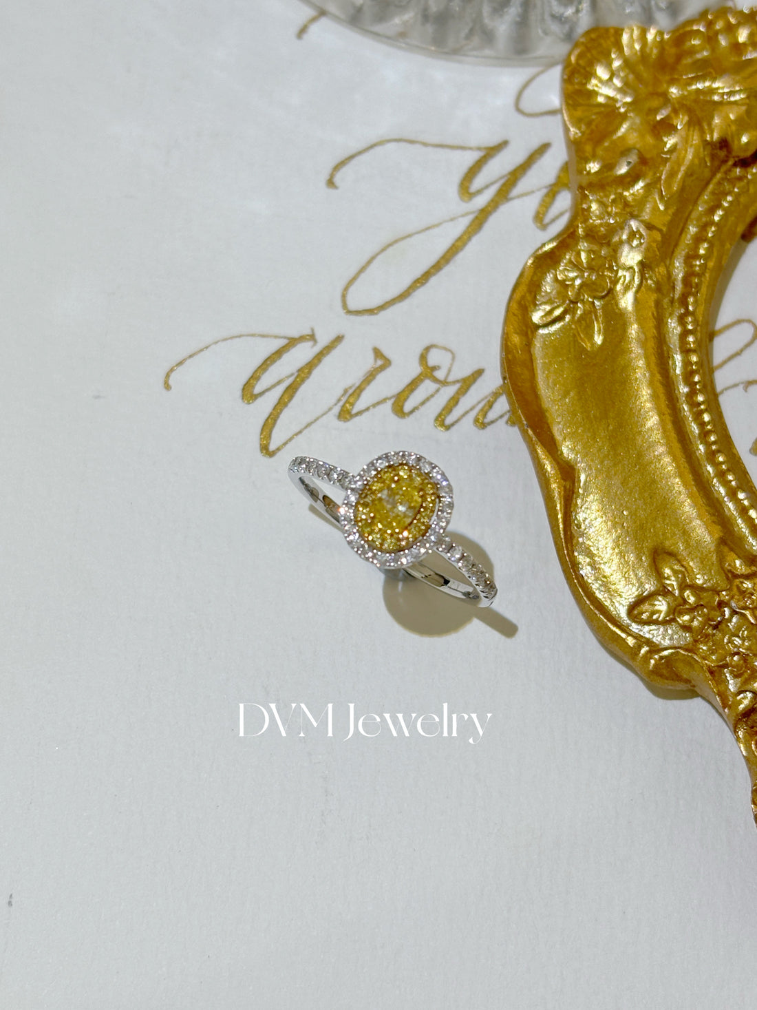 18K GOLD YELLOW DIAMOND RING | Dry0014