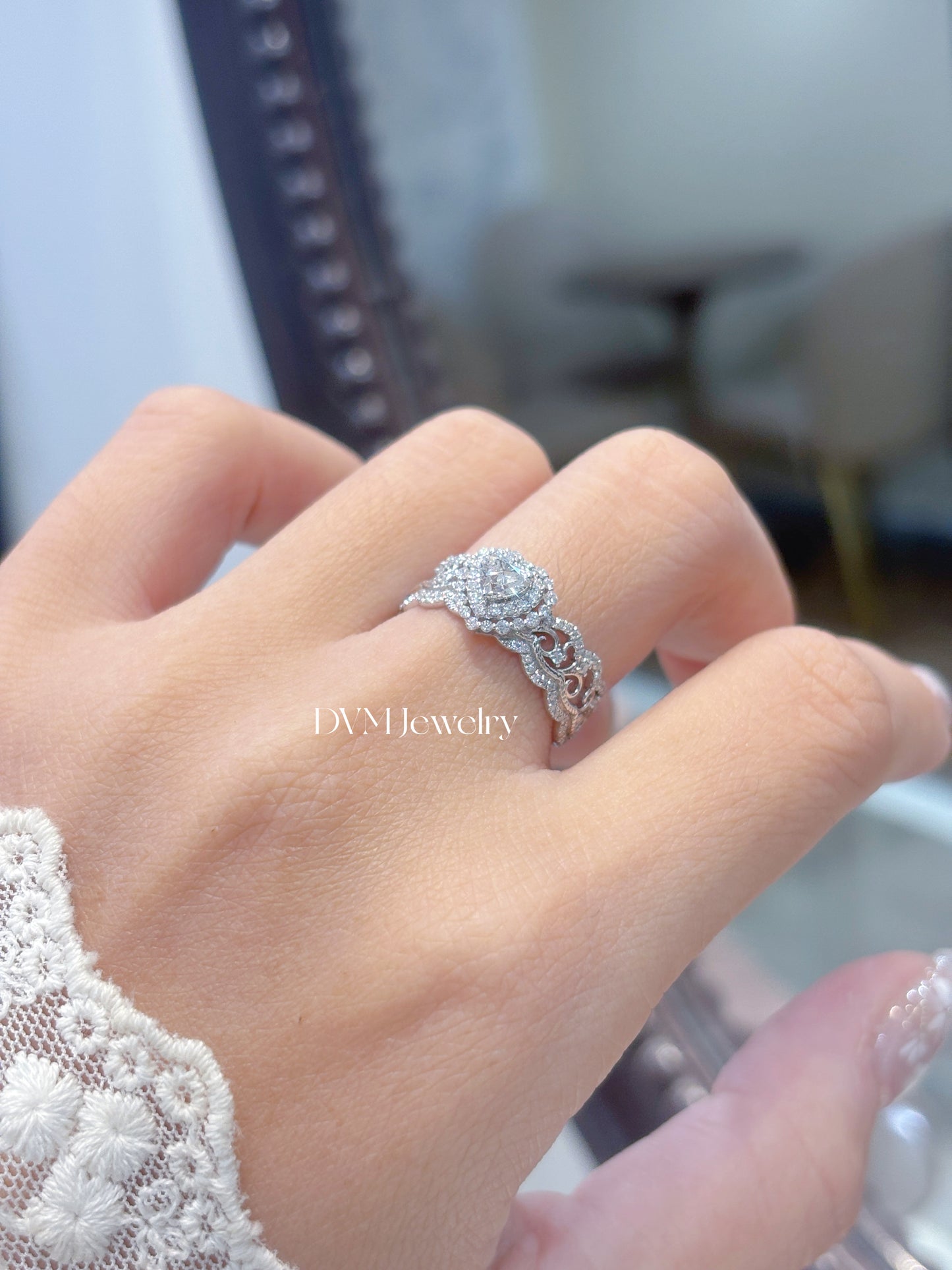 需訂製18K WHITE GOLD DIAMOND RING |Drw112