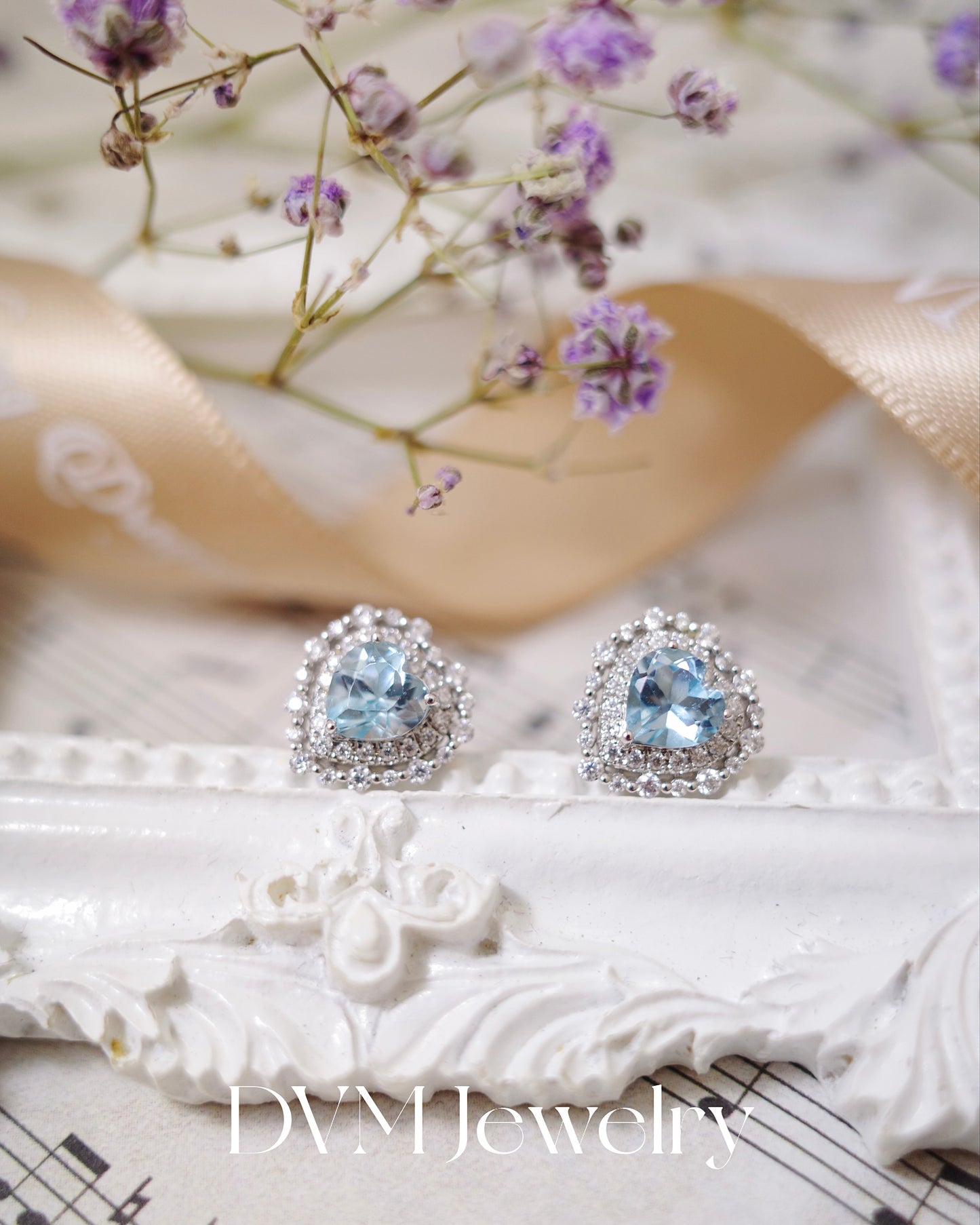 18K WHITE GOLD AQUAMARINE￼ EARRINGS |Gea0013