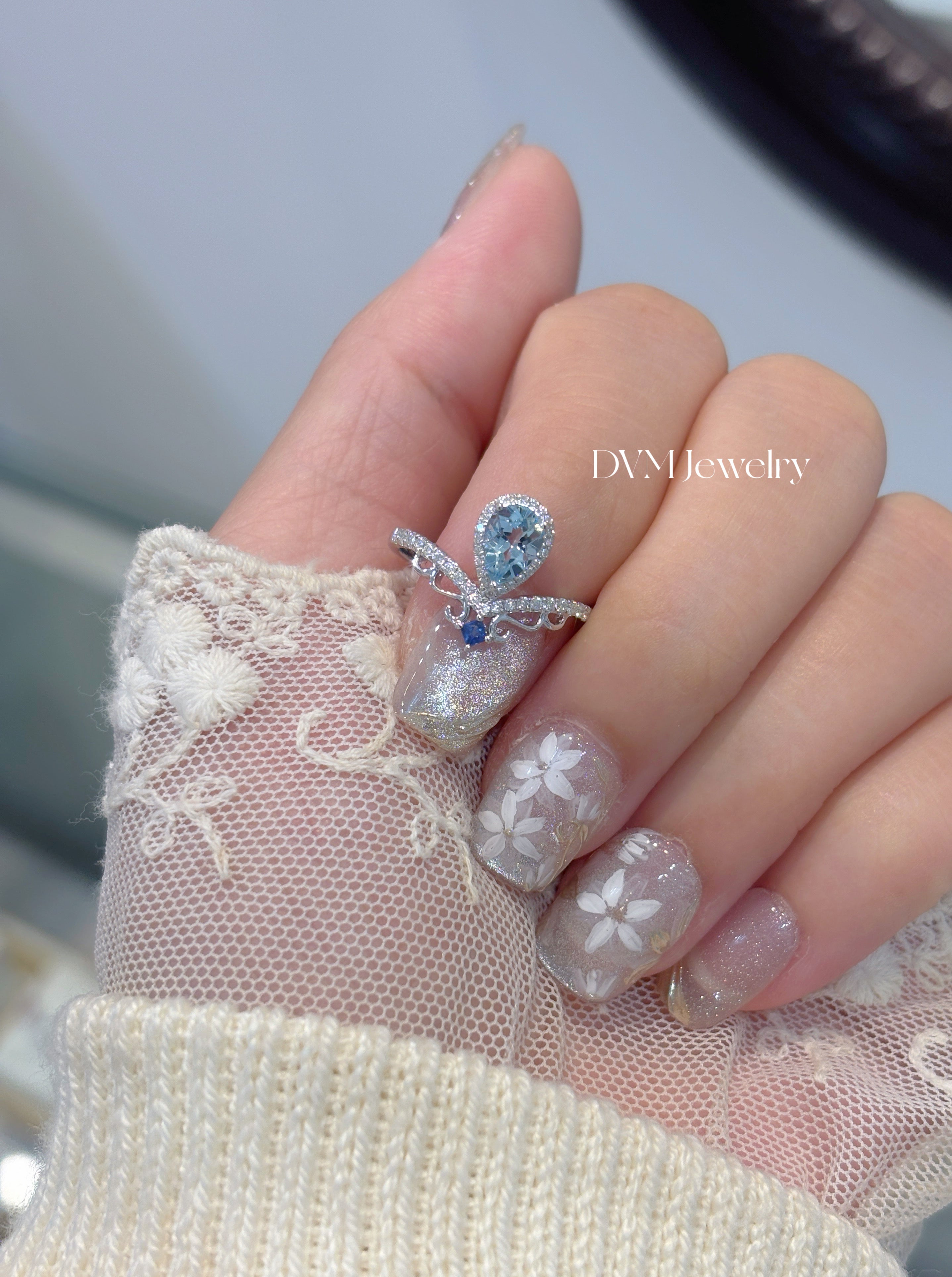 需訂製18K WHITE GOLD AQUAMARINE RING |Gra0015