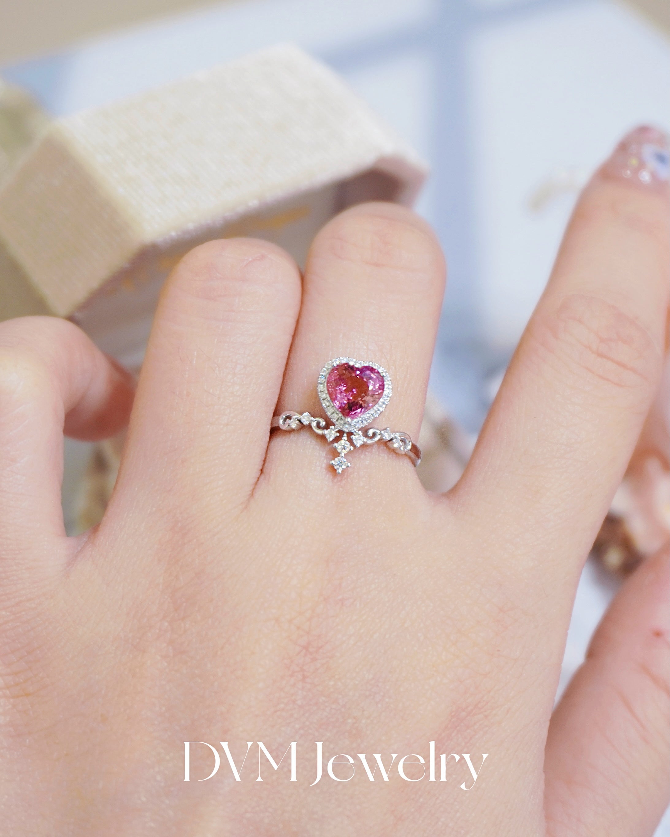 18K WHITE GOLD TOURMALINE RING | Grto0020
