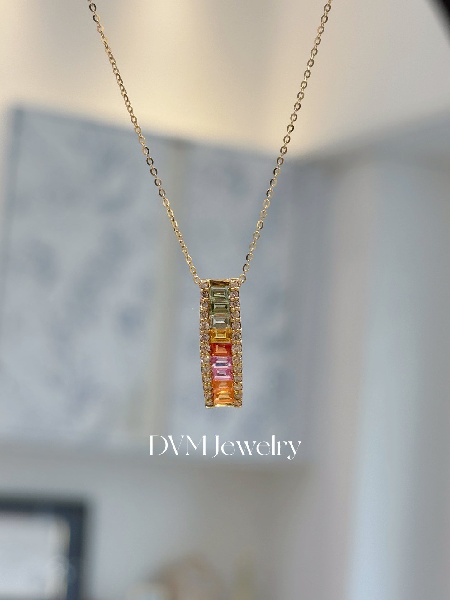 需訂製18K GOLD SAPPHIRE NECKLACE |Gnr0001