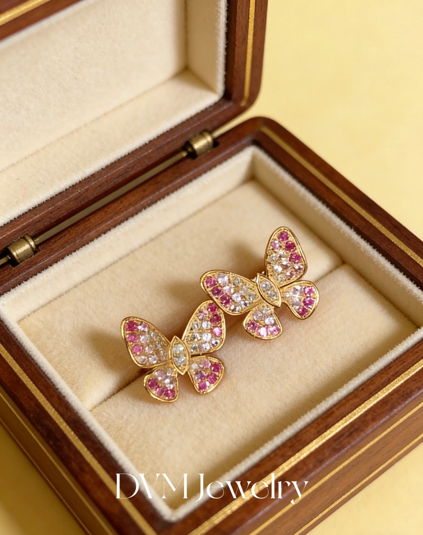 18K GOLD PINK SAPPHIRE EARRINGS |Ges0039