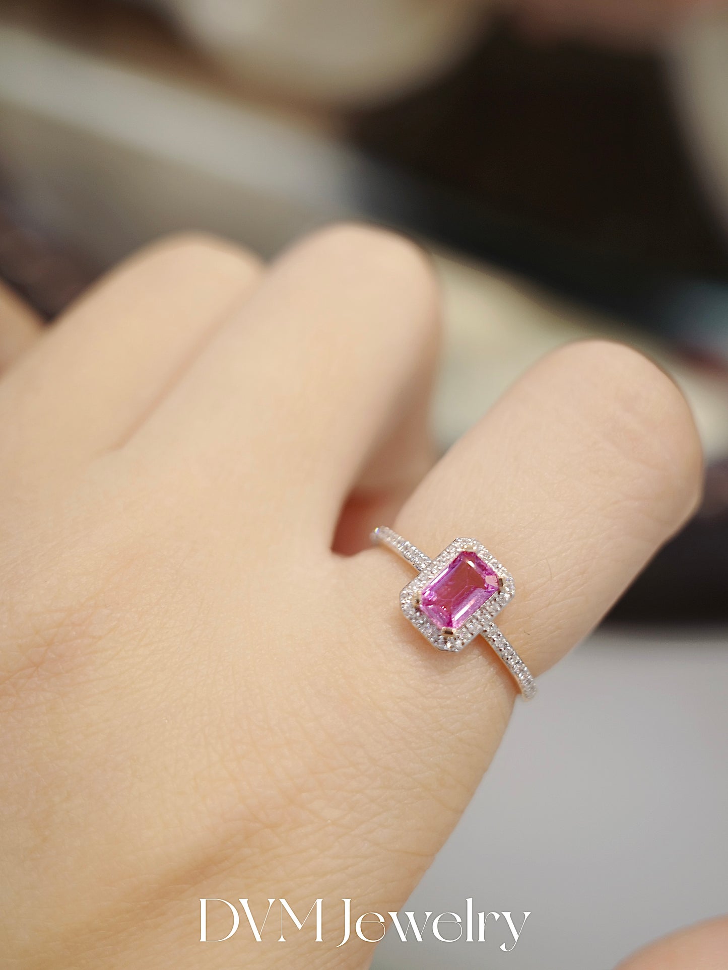 14K ROSE GOLD PINK SAPPHIRE RING | Grs0079
