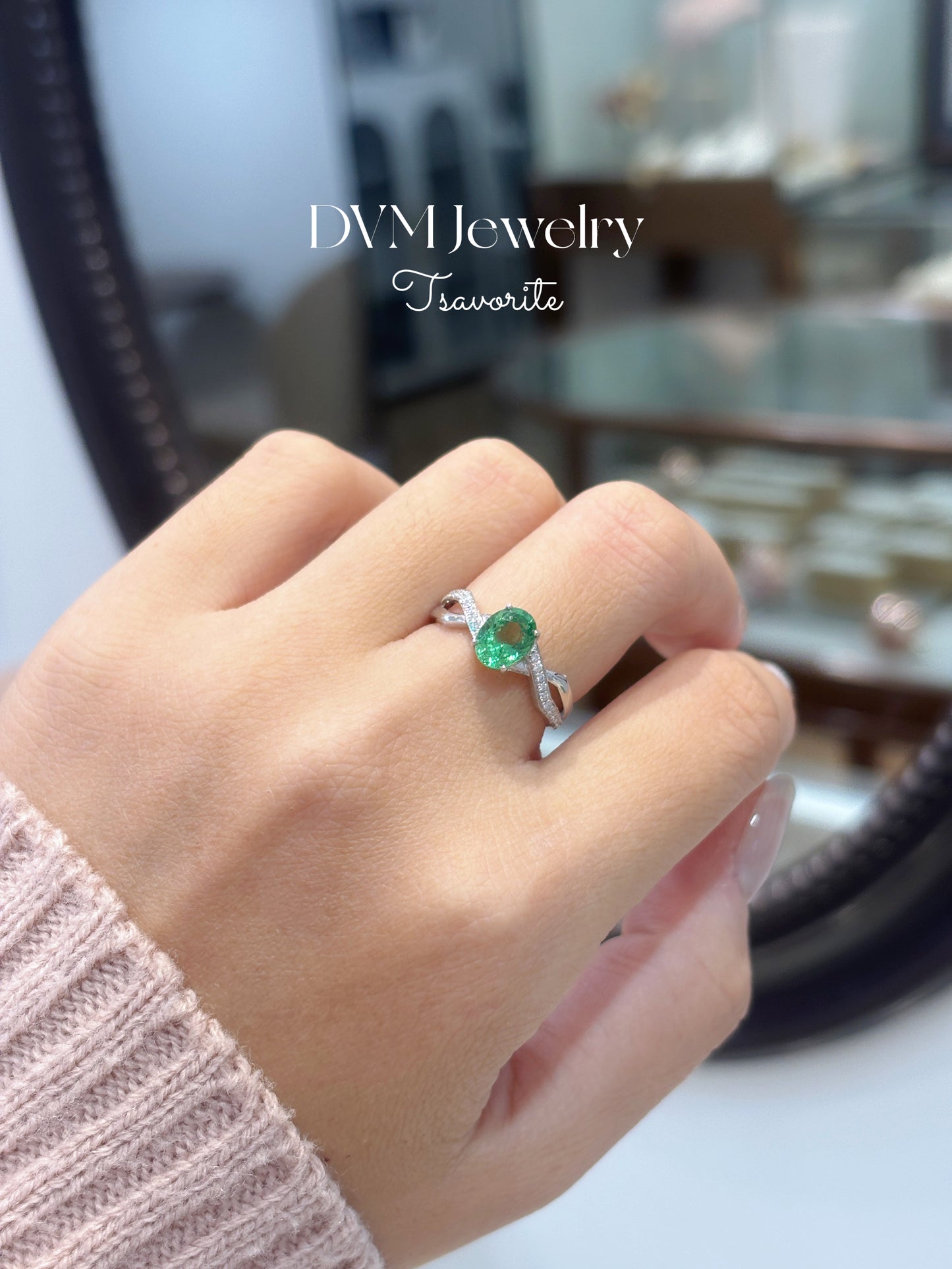 需訂製18K WHITE GOLD TSAVORITE RING |Grt0001