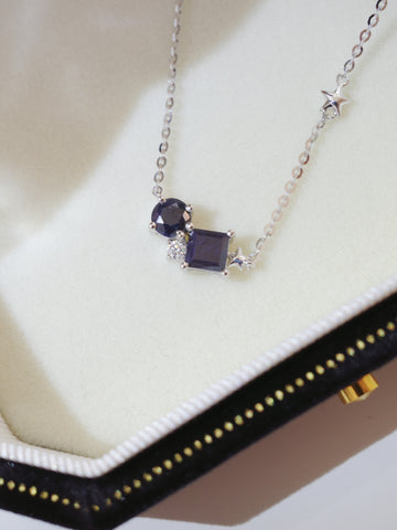 需訂製•Gemini•18K GOLD BLACK DIAMOND NECKLACE
