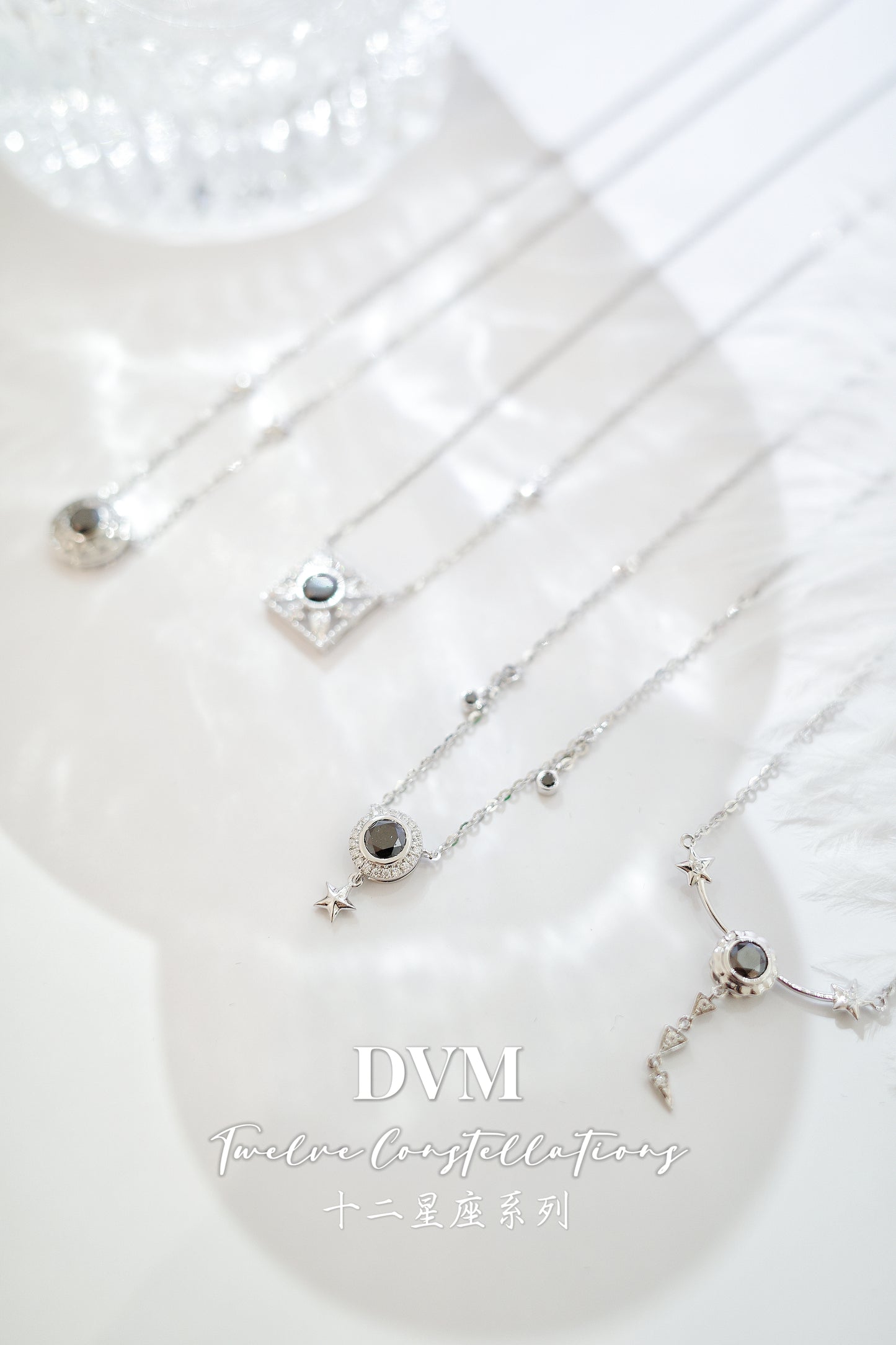 需訂製•Virgo•18K GOLD BLACK DIAMOND NECKLACE