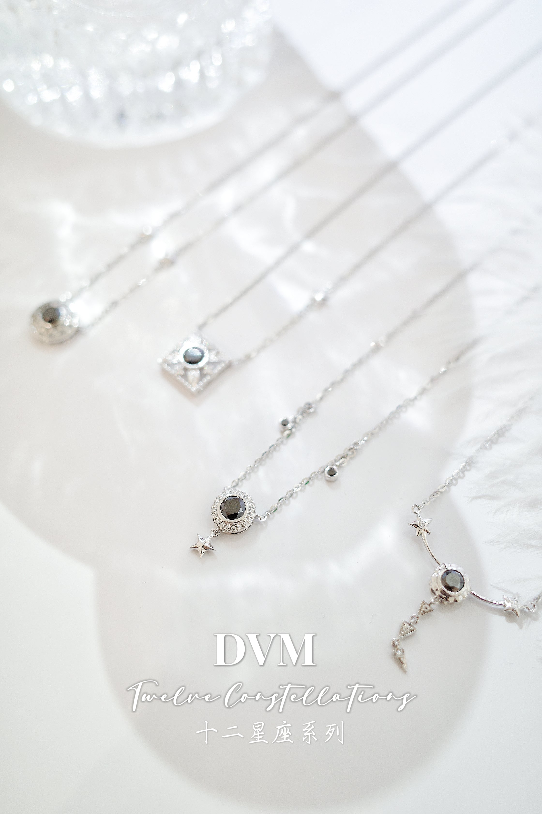 需訂製•Libra•18K GOLD BLACK DIAMOND NECKLACE