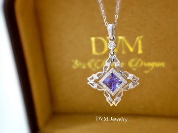 18K GOLD TANZANITE PENDANT | Gpta0001