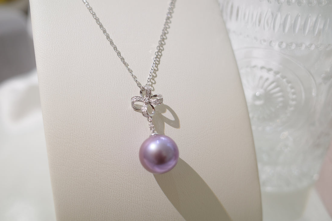 需訂製-18K GOLD PURPLE EDISON PEARL PENDANT | Pb0004