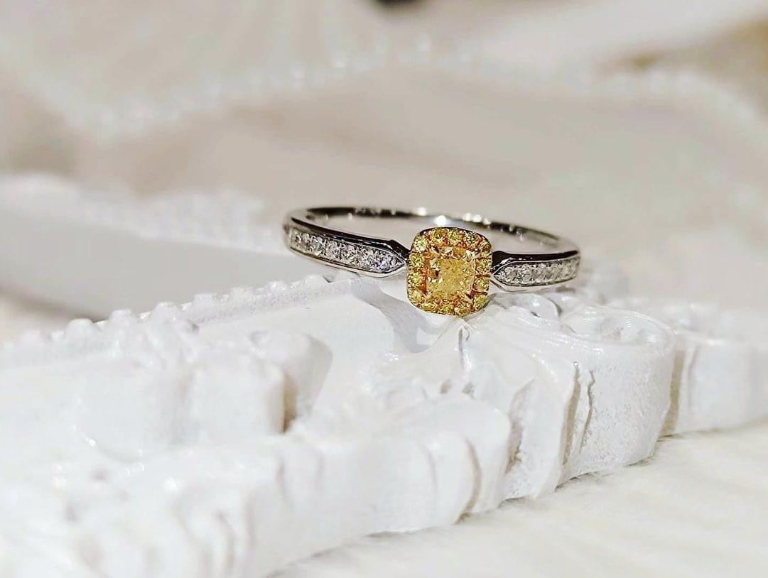 需訂製18K GOLD YELLOW DIAMOND RING | Dry0007