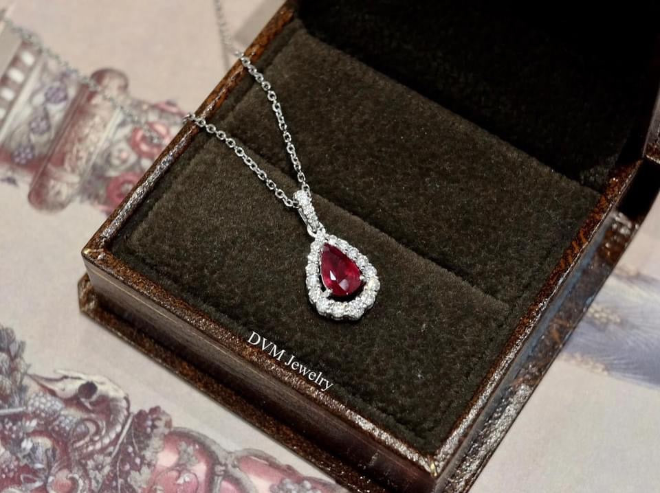需訂製-18K GOLD RUBY DIAMOND PENDANT | Gpru0002