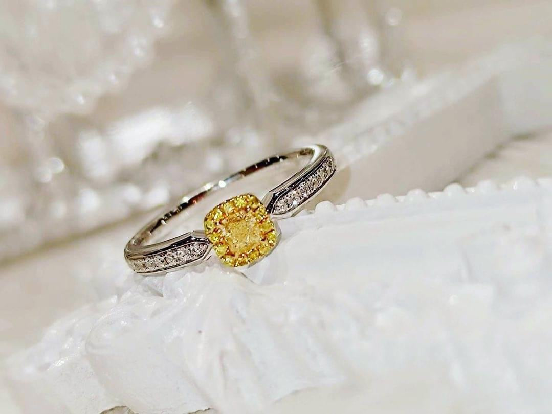 需訂製18K GOLD YELLOW DIAMOND RING | Dry0007